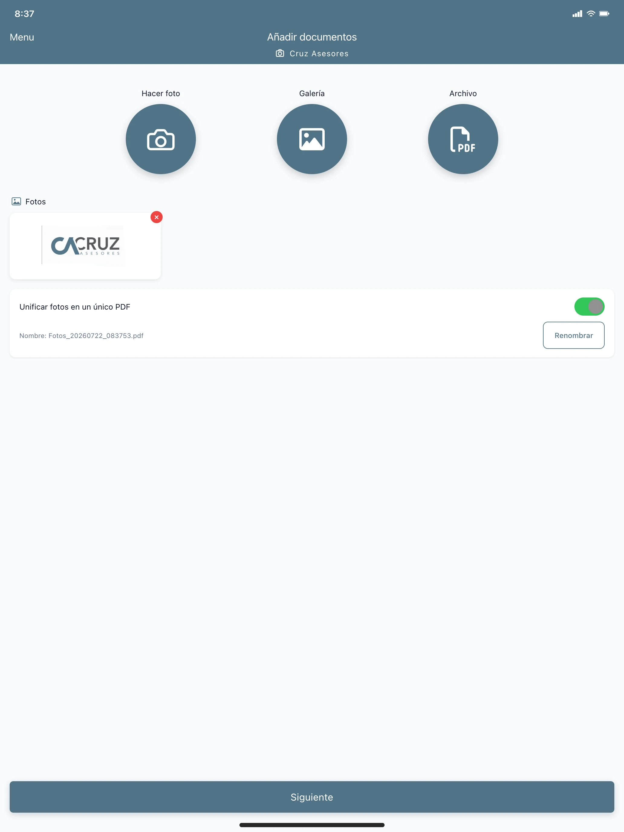 Cruz Asesores screenshot