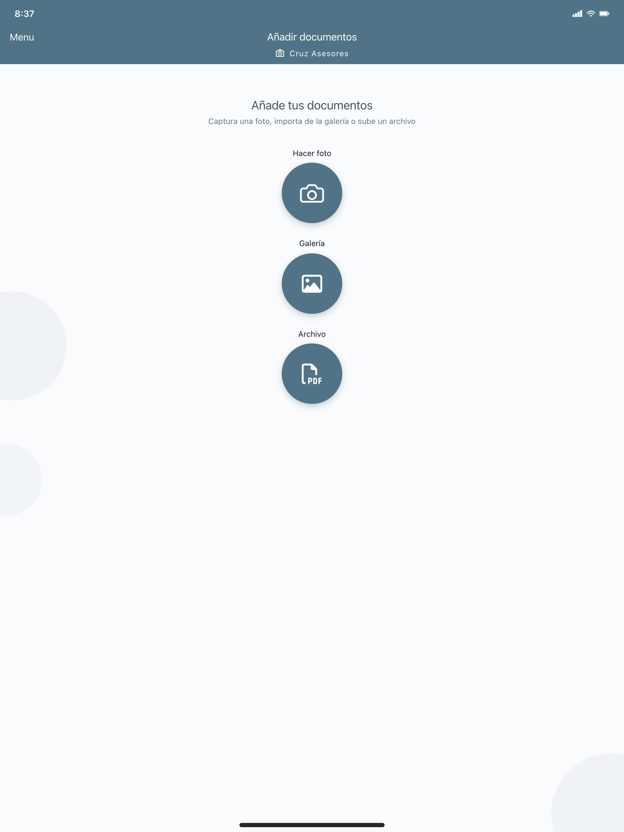 Cruz Asesores screenshot