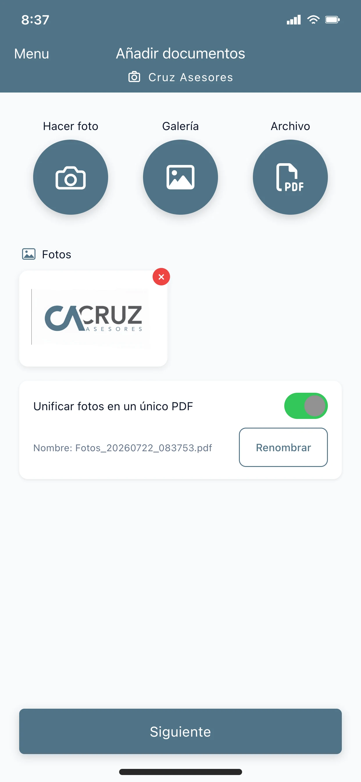 Cruz Asesores screenshot